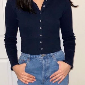 Navy blue Brandy Melville button up